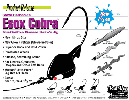 Bait Rigs Esox Cobra Muskie and Pike Jig for serious anglers
