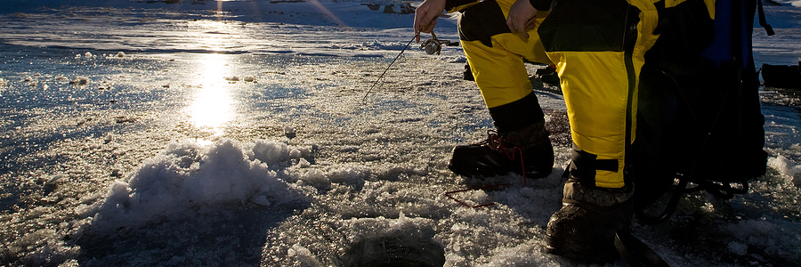 ice fishing.